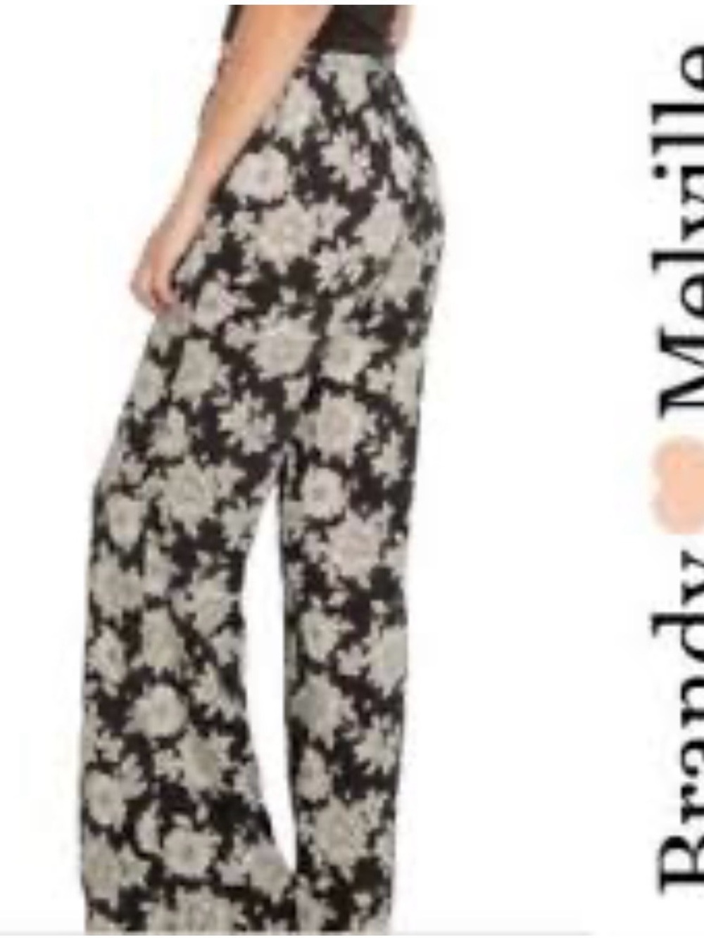 Brandy Melville Lightweight/Summer Floral Wide-Leg Pants